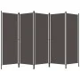 Biombo divisor de 5 paneles gris antracita 250x180 cm de vidaXL, Divisores de ambientes - Ref: Foro24-320725, Precio: 56,47 €...