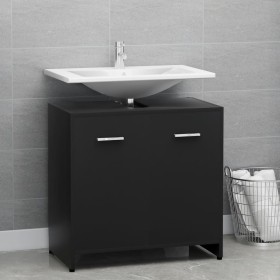 Armario de baño madera contrachapada negro 60x33x61 cm de vidaXL, Muebles de baño - Ref: Foro24-802571, Precio: 49,44 €, Desc...