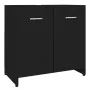 Armario de baño madera contrachapada negro 60x33x61 cm de vidaXL, Muebles de baño - Ref: Foro24-802571, Precio: 51,64 €, Desc...