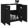 Armario de baño madera contrachapada negro 60x33x61 cm de vidaXL, Muebles de baño - Ref: Foro24-802571, Precio: 51,64 €, Desc...