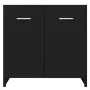 Armario de baño madera contrachapada negro 60x33x61 cm de vidaXL, Muebles de baño - Ref: Foro24-802571, Precio: 51,64 €, Desc...