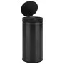 Cubo de basura con sensor automático 70L acero al carbono negro de vidaXL, Cubos de la basura y papeleras - Ref: Foro24-32270...