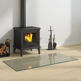 Placa de vidrio para chimenea rectangular 100x50 cm de vidaXL, Cristal - Ref: Foro24-324123, Precio: 52,48 €, Descuento: %