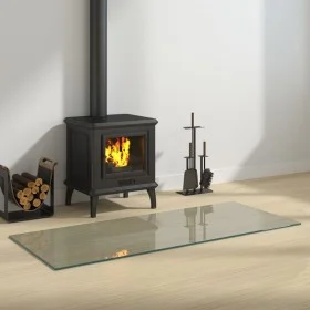 Rectangular glass fireplace plate 120x50 cm by vidaXL, Glass - Ref: Foro24-324131, Price: 63,96 €, Discount: %