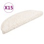 Tapetes para escaleras 15 uds 56x17x3 cm Blanco Semicircular en Hogar | Comprar online en Foru.es