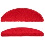 Alfombrillas para escaleras 15 unidades 56x17x3 cm Rojo Semicircular en Hogar | Comprar online en Foru.es