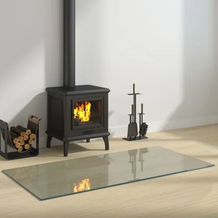 Glass plate for rectangular fireplace 120x60 cm by vidaXL, Glass - Ref: Foro24-324132, Price: 75,41 €, Discount: %