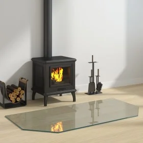 Hexagonal glass plate for fireplace 120x60 cm by vidaXL, Glass - Ref: Foro24-324144, Price: 52,21 €, Discount: %