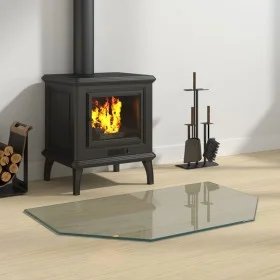 Hexagonal glass plate for fireplace 80x50 cm by vidaXL, Glass - Ref: Foro24-324133, Price: 37,80 €, Discount: %