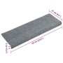 Felpudos autoadhesivos para escaleras, 15 unidades, 65 x 21 x 4 cm, gris claro, borde rectangular en Hogar | Comprar online en F