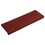 Felpudos autoadhesivos para escaleras, 15 unidades, 65 x 21 x 4 cm, borde rectangular, color rojo burdeos en Hogar | Comprar onl