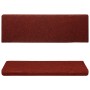 Felpudos autoadhesivos para escaleras, 15 unidades, 65 x 21 x 4 cm, borde rectangular, color rojo burdeos en Hogar | Comprar onl