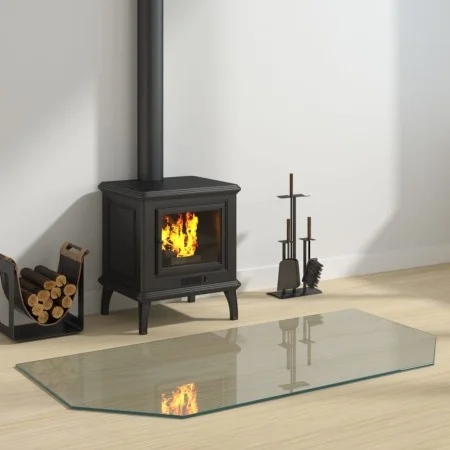 Hexagonal glass plate for fireplace 120x60 cm by vidaXL, Glass - Ref: Foro24-324138, Price: 58,15 €, Discount: %