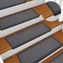 Alfombrillas para escaleras 15 unidades 65x21x4 cm Gris oscuro Borde rectangular en Hogar | Comprar online en Foru.es