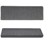 Alfombrillas para escaleras 15 unidades 65x21x4 cm Gris oscuro Borde rectangular en Hogar | Comprar online en Foru.es