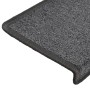 Alfombrillas para escaleras 15 unidades 65x21x4 cm Gris oscuro Borde rectangular en Hogar | Comprar online en Foru.es
