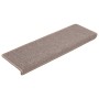 Alfombrillas para escaleras 15 unidades 65x21x4 cm Marrón claro Borde rectangular en Hogar | Comprar online en Foru.es