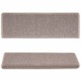 Alfombrillas para escaleras 15 unidades 65x21x4 cm Marrón claro Borde rectangular en Hogar | Comprar online en Foru.es