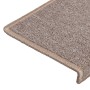 Alfombrillas para escaleras 15 unidades 65x21x4 cm Marrón claro Borde rectangular en Hogar | Comprar online en Foru.es