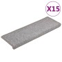 Alfombrillas para escaleras 15 unidades 65x21x4 cm Gris claro Borde rectangular en Hogar | Comprar online en Foru.es