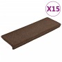 Alfombrillas para escaleras 15 unidades 65x21x4 cm Marrón Borde Rectangular en Hogar | Comprar online en Foru.es