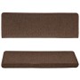 Alfombrillas para escaleras 15 unidades 65x21x4 cm Marrón Borde Rectangular en Hogar | Comprar online en Foru.es
