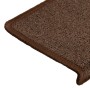 Alfombrillas para escaleras 15 unidades 65x21x4 cm Marrón Borde Rectangular en Hogar | Comprar online en Foru.es