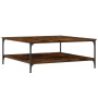 Mesa de centro madera de ingeniería roble ahumado 100x100x40 cm de vidaXL, Mesas de centro - Ref: Foro24-832845, Precio: 90,6...