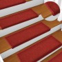 Felpudos para escaleras 15 unidades 65x21x4 cm Rojos borde rectangular en Hogar | Comprar online en Foru.es