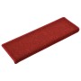 Felpudos para escaleras 15 unidades 65x21x4 cm Rojos borde rectangular en Hogar | Comprar online en Foru.es