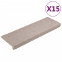 Alfombrillas para escaleras 15 unidades 65x21x4 cm Gris topo Borde rectangular en Hogar | Comprar online en Foru.es