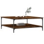 Mesa de centro madera de ingeniería roble ahumado 100x100x40 cm de vidaXL, Mesas de centro - Ref: Foro24-832845, Precio: 90,6...