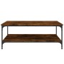 Mesa de centro madera de ingeniería roble ahumado 100x100x40 cm de vidaXL, Mesas de centro - Ref: Foro24-832845, Precio: 90,6...