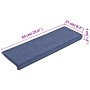 Alfombrillas para escaleras 15 unidades 65x21x4 cm Azul Borde Rectangular en Hogar | Comprar online en Foru.es