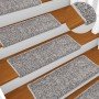 Alfombrillas para escaleras 15 unidades 65x21x4 cm Gris Borde Rectangular en Hogar | Comprar online en Foru.es