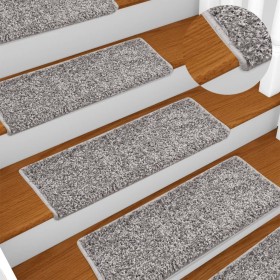 Alfombrillas para escaleras 15 unidades 65x21x4 cm Gris Borde Rectangular en Hogar | Comprar online en Foru.es