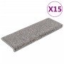 Alfombrillas para escaleras 15 unidades 65x21x4 cm Gris Borde Rectangular en Hogar | Comprar online en Foru.es
