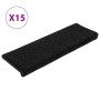 Alfombrillas para escaleras 15 unidades 65x21x4 cm Negro Borde Rectangular en Hogar | Comprar online en Foru.es