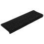 Alfombrillas para escaleras 15 unidades 65x21x4 cm Negro Borde Rectangular en Hogar | Comprar online en Foru.es