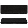 Alfombrillas para escaleras 15 unidades 65x21x4 cm Negro Borde Rectangular en Hogar | Comprar online en Foru.es