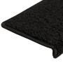 Alfombrillas para escaleras 15 unidades 65x21x4 cm Negro Borde Rectangular en Hogar | Comprar online en Foru.es