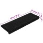 Alfombrillas para escaleras 15 unidades 65x21x4 cm Negro Borde Rectangular en Hogar | Comprar online en Foru.es
