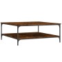 Mesa de centro madera de ingeniería roble ahumado 100x100x40 cm de vidaXL, Mesas de centro - Ref: Foro24-832845, Precio: 90,6...