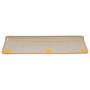 Alfombrillas para escaleras 15 unidades 65x21x4 cm Beige Borde Rectangular en Hogar | Comprar online en Foru.es