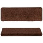 Alfombrillas para escaleras 15 unidades 65x21x4 cm Marrón Borde Rectangular en Hogar | Comprar online en Foru.es