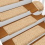 Alfombrillas para escaleras 15 unidades 65x21x4 cm color crema borde rectangular en Hogar | Comprar online en Foru.es