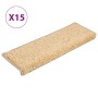 Alfombrillas para escaleras 15 unidades 65x21x4 cm color crema borde rectangular en Hogar | Comprar online en Foru.es