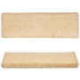 Alfombrillas para escaleras 15 unidades 65x21x4 cm color crema borde rectangular en Hogar | Comprar online en Foru.es