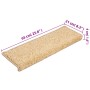 Alfombrillas para escaleras 15 unidades 65x21x4 cm color crema borde rectangular en Hogar | Comprar online en Foru.es