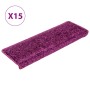 Felpudos para escaleras 15 unidades 65x21x4 cm violeta borde rectangular en Hogar | Comprar online en Foru.es